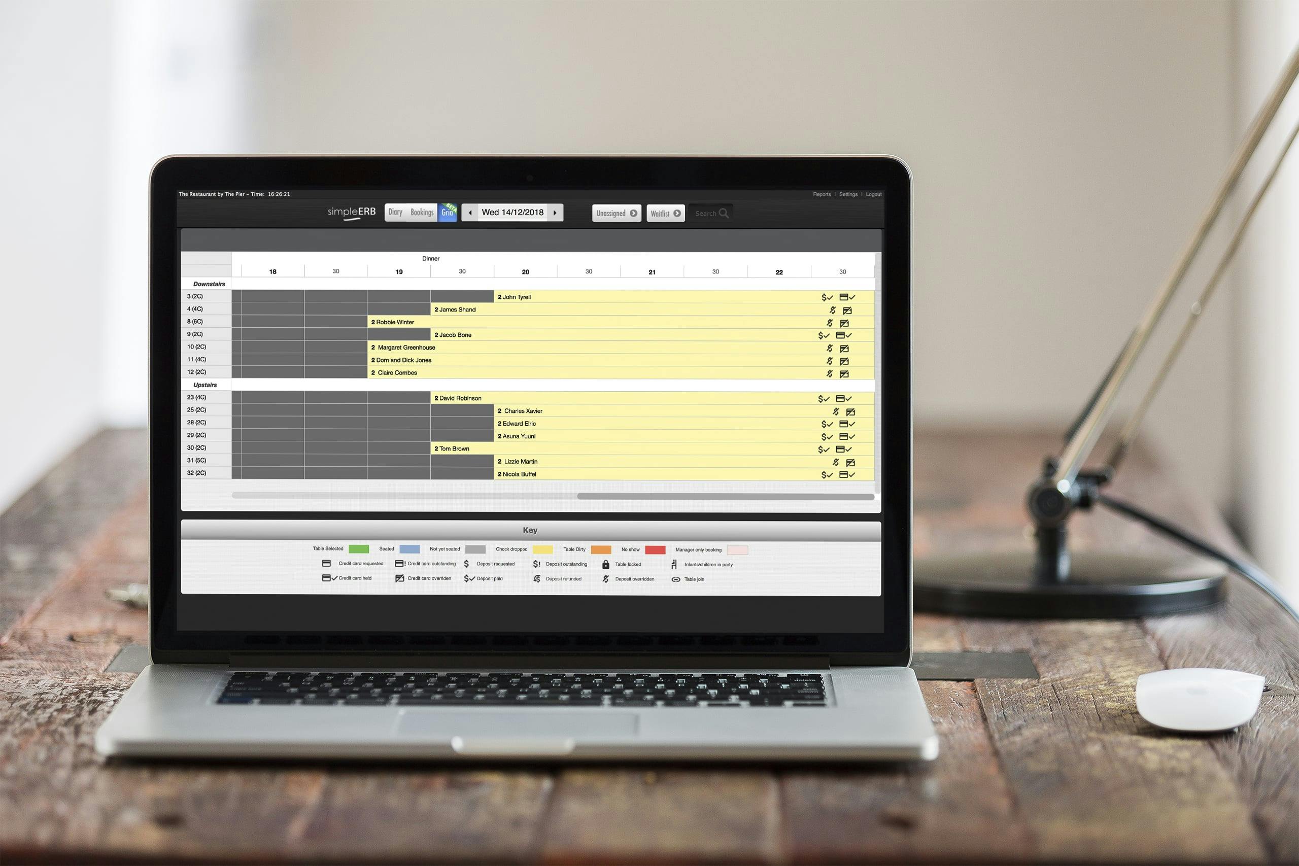 simpleERB running on a MacBook